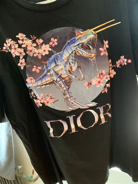 dior metal t rex shirt|Dior x Sorayama Black 'Dinosaur' T.